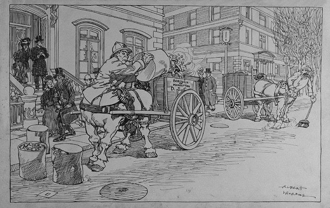 If the Centaurs Were Back on Earth - The Street Cleaning Department, illustration for Puck, November 29, 1905
